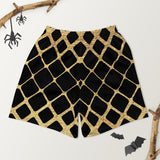Royal Entourage Black And Gold Men's Athletic Long Shorts