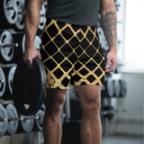 Royal Entourage Black And Gold Men's Athletic Long Shorts
