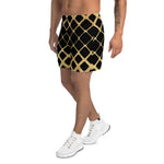Royal Entourage Black And Gold Men's Athletic Long Shorts