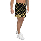 Royal Entourage Black And Gold Men's Athletic Long Shorts